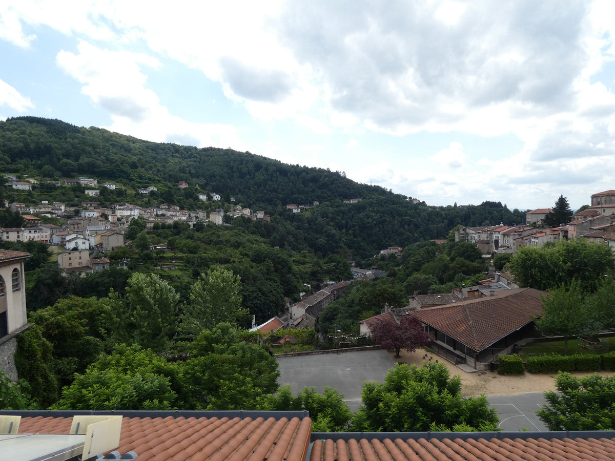 Thiers, vue sur la vallée de la Durolle depuis la place Antonin-Chastel – Maison Mouche