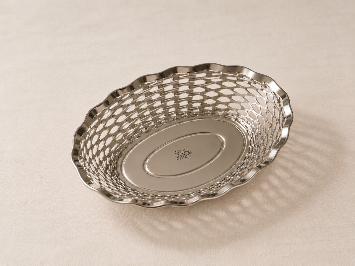 Corbeille à pain en métal ajouré – Maison Mouche
